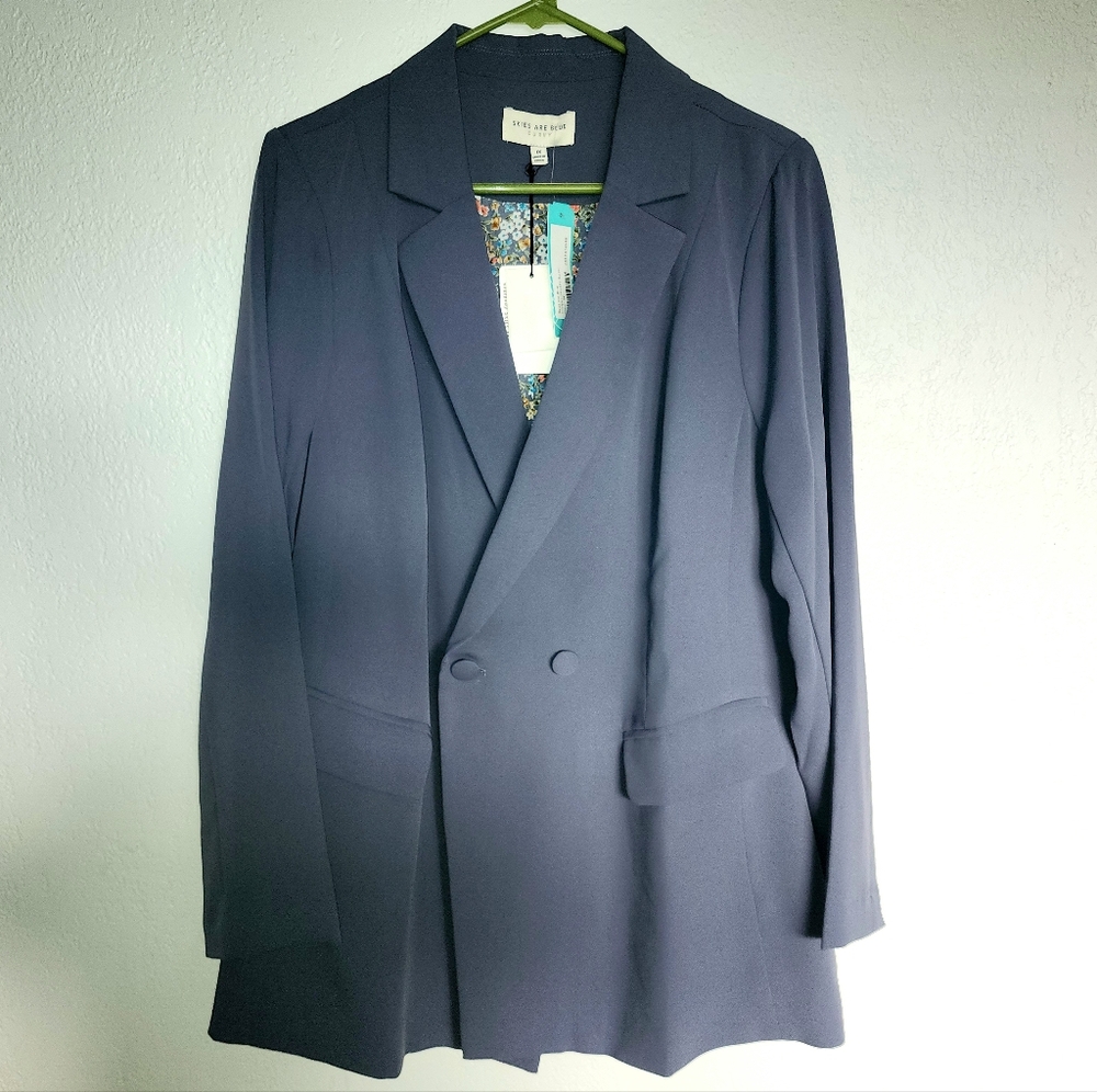 Skies Are Blue Double Breasted Blazer